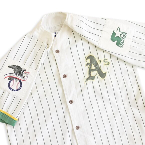 Starter Oakland Athletics A's Jersey Vintage Retro Medium M RARE 2pac Tupac - Picture 4 of 10